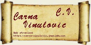 Čarna Vinulović vizit kartica